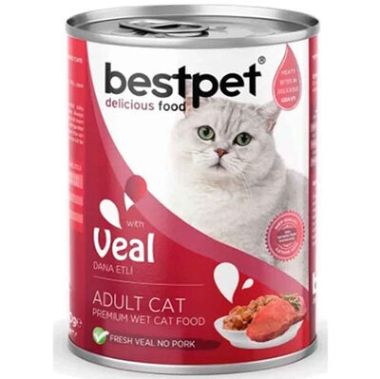 Bestpet - Bestpet Jelly Parça Dana Etli Kedi Konservesi 400 Gr