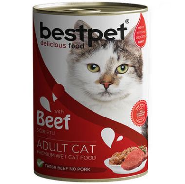 Bestpet - Bestpet Gravy Parça Sığır Etli Kedi Konservesi 12*400 Gr