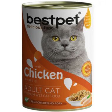 Bestpet - Bestpet Gravy Parça Tavuk Etli Kedi Konservesi 12*400 Gr