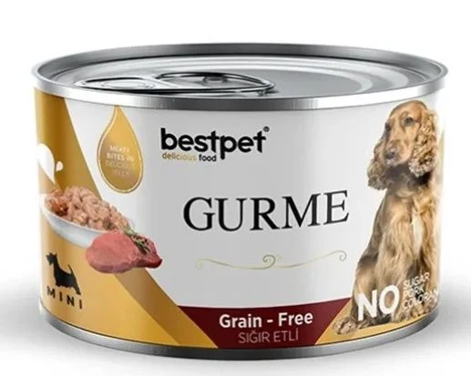 Bestpet - Bestpet Gurme - Adult Mini Beef in Jelly Köpek Konservesi 200 Gr