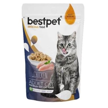 Bestpet - BestPet Jelly Pouch Tavuklu Kedi Maması 85 Gr