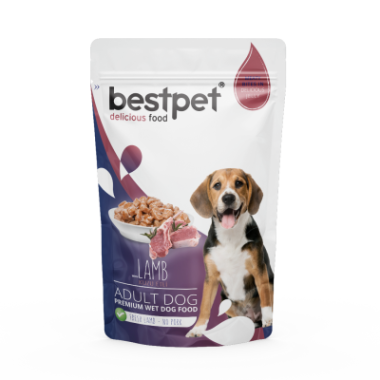 Bestpet - Bestpet Lamb in Jelly Pouch Köpek Yaş Mama 100 Gr