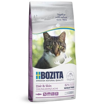 Bozita Hair & Skin Somonlu Buğdaysız Kedi Maması 2 Kg