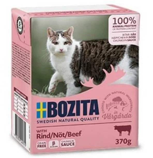 Bozita - Bozita Sos İçinde Sığır Etli Konserve Kedi Maması 370 Gr