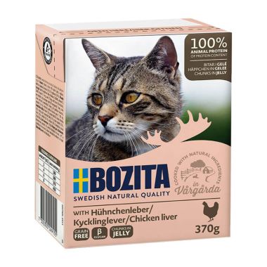 Bozita - Bozita Jöle İçinde Tavuk Ciğerli Konserve Kedi Maması 370 Gr