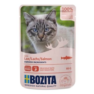 Bozita - Bozita Sos İçinde Somon Pouch Kedi Konservesi 85 Gr