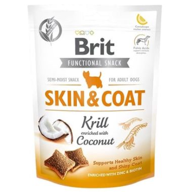 Brit Care - Brit Care Functional Snack Skin & Coat Krill ve Hindistan Cevizli Köpek Ödülü 150 Gr
