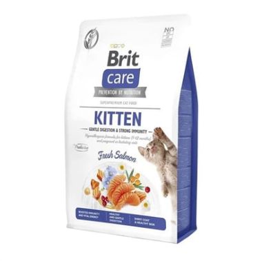 Brit Care - Brit Care Gentle Digestion & Strong Immunity Somonlu Yavru Kedi Maması 2 Kg