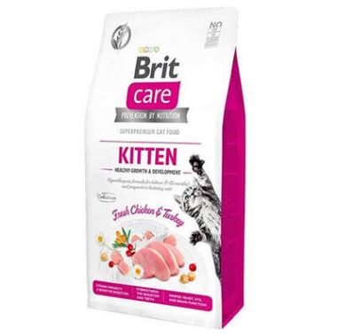Brit Care - Brit Care Healthy Growth & Development Tavuk ve Hindili Yavru Kedi Maması 7 Kg