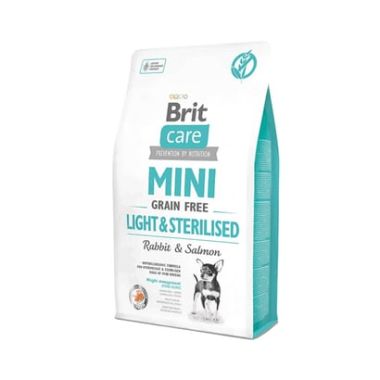 Brit Care - Brit Care Mini Light Sterillised Tavşan ve Somonlu Köpek Maması 2 Kg