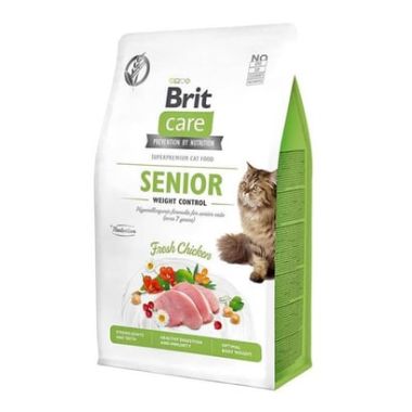 Brit Care - Brit Care Senior Weight Control Tavuklu Yaşlı Kedi Maması 2 Kg