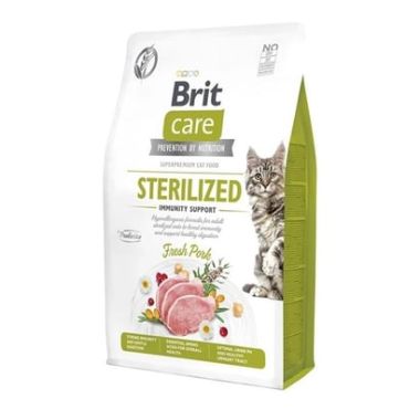 Brit Care - Brit Care Sterilised Immunity Support Domuz Etli Kedi Maması 2 Kg