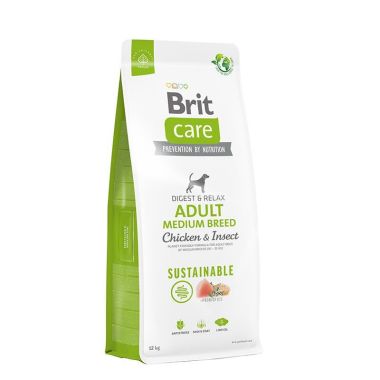 Brit Care - Brit Care Sustainable Adult Medium Breed Larva ve Tavuk Etli Köpek Maması 12 Kg