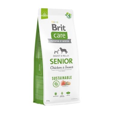 Brit Care - Brit Care Sustainable Senior Larva ve Tavuk Etli Köpek Maması 12 Kg