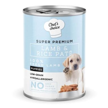 Chefs Choice - ChefsChoice Kuzulu Pirinçli Ezme Yavru Köpek Konserve Maması 400 Gr