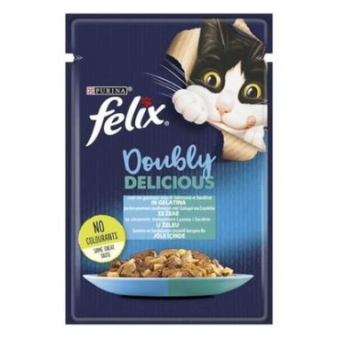 Felix - Purina Felix Çifte Lezzet Somon & Sardalya Kedi Yaş Mama 85 Gr