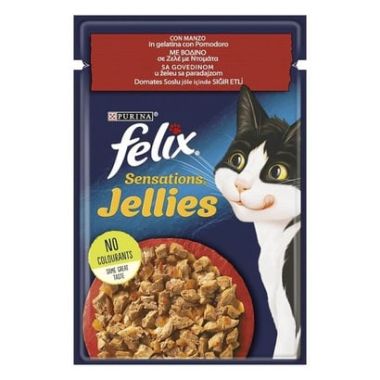 Felix - Purina Felix Sensation Sığır & Domatesli Kedi Yaş Mama 85 Gr