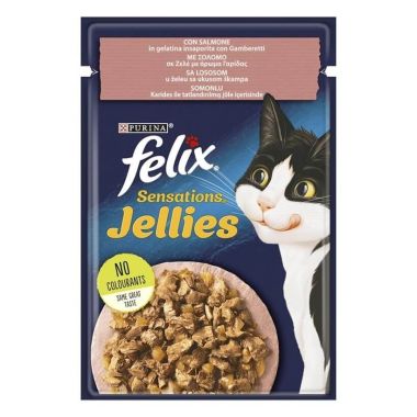 Felix - Purina Felix Sensation Somon & Karidesli Kedi Yaş Mama 85 Gr