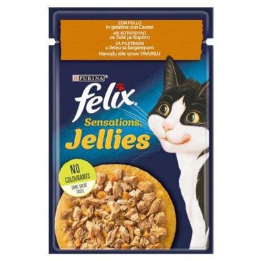 Felix - Purina Felix Sensation Tavuk & Havuçlu Kedi Yaş Mama 85 Gr