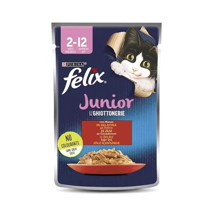 Felix - Purina Felix Junior Yavru Sığır Etli Kedi Yaş Mama 85 Gr