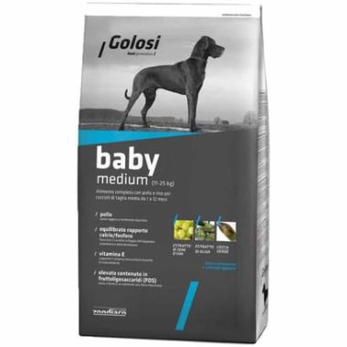 Golosi - Golosi Baby Medium Tavuklu Orta Irk Yavru Köpek Maması 12 Kg