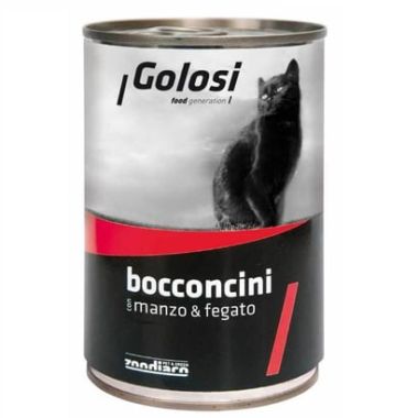 Golosi - Golosi Bacconcini Sığır Etli Ve Ciğerli Kedi Konservesi 400 Gr