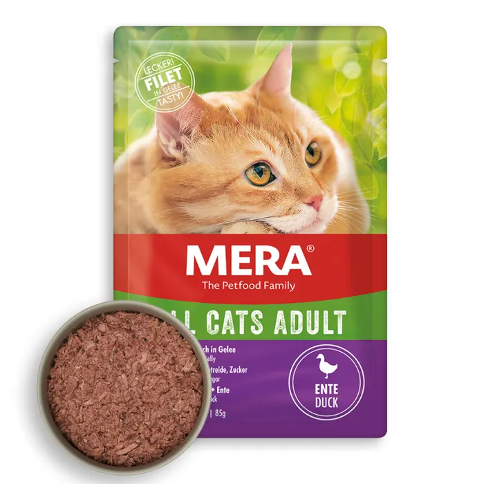 Mera Cat Ördekli Yaş Kedi Maması 12*85 Gr - Thumbnail