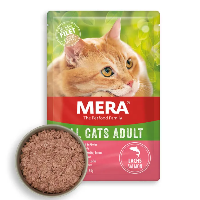 Mera Cat Somonlu Yaş Kedi Maması 12*85 Gr - Thumbnail