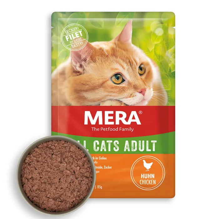 Mera Cat Tavuklu Yaş Kedi Maması 12*85 Gr - Thumbnail