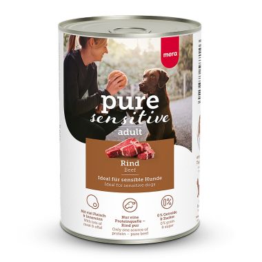 Mera - Mera Pure Sensitive Sığır Etli Köpek Konservesi 6*400 Gr