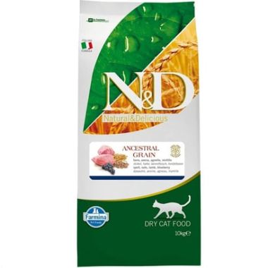 N&D - N&D Ancestral Grain Kuzu ve Yaban Mersini Kedi Maması 10 Kg