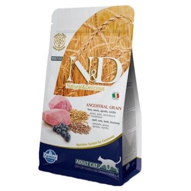 N&D - N&D Ancestral Grain Kuzu ve Yaban Mersini Kedi Maması 300 Gr