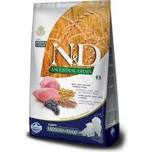 N&D Ancestral Grain Kuzu ve Yaban Mersini Medium-Maxi Yavru Köpek Maması 12 Kg - Thumbnail