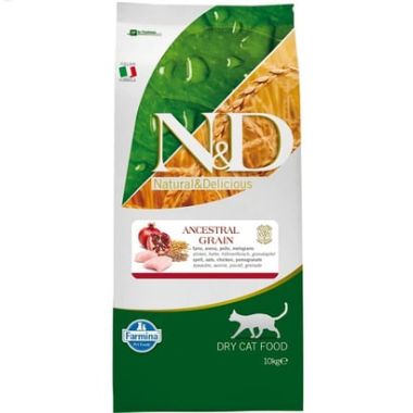 N&D - N&D Ancestral Grain Tavuk ve Nar Kedi Maması 10 Kg