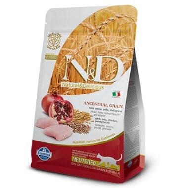 N&D - N&D Ancestral Grain Tavuk ve Nar Kısırlaştırılmış Kedi Maması 300 Gr