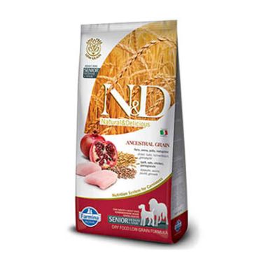 N&D - N&D Ancestral Grain Tavuk ve Nar Medium-Maxi Senior Köpek Maması 2,5 Kg