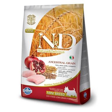 N&D - N&D Ancestral Grain Tavuk ve Nar Mini Adult Köpek Maması 800 Gr