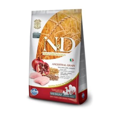 N&D - N&D Ancestral Grain Tavuk ve Nar Yetişkin Medium-Maxi Köpek Maması 12 Kg