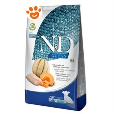 N&D - N&D Ocean Morina Balığı, Balkabağı ve Kavun Puppy Mini Köpek Maması 7 Kg