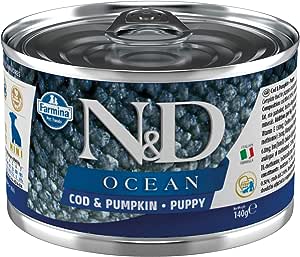 N&D - N&D Ocean Morina Balığı ve Balkabağı Mini Yavru Köpek Konservesi 140 Gr