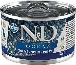 N&D - N&D Ocean Morina Balığı ve Balkabağı Mini Yavru Köpek Konservesi 6*140 Gr