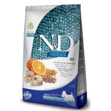 N&D - N&D Ocean Morina Balığı ve Portakal Adult Mini Köpek Maması 7 Kg