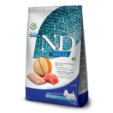 N&D - N&D Ocean Somon, Morina Balığı ve Kavun Adult Mini Köpek Maması 7 Kg