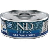 N&D Ocean Ton Balığı, Kalamar ve Karides Kedi Konservesi 24*70 Gr - Thumbnail