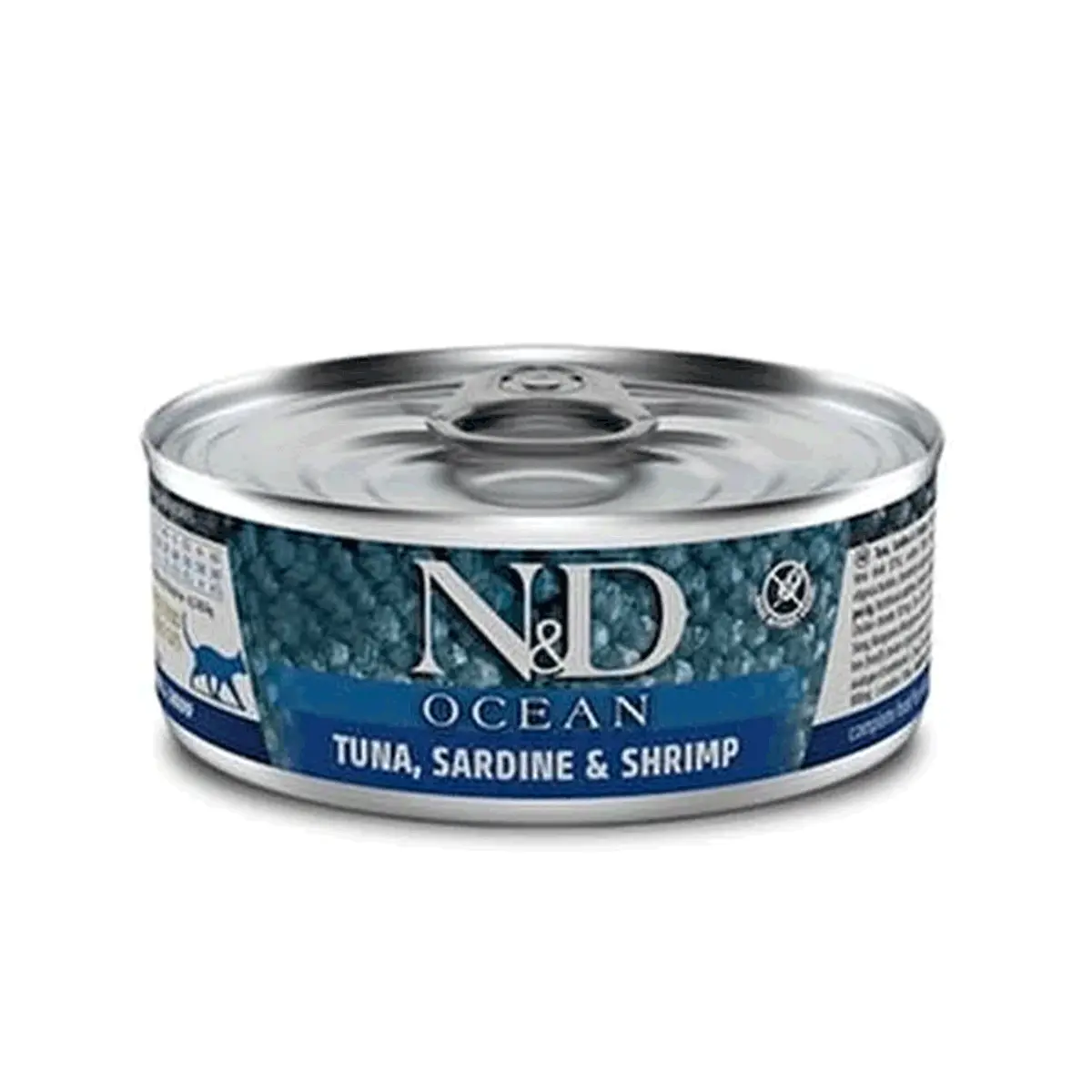N&D - N&D Ocean Ton Balığı, Sardalya ve Karides Kedi Konservesi 24*70 Gr