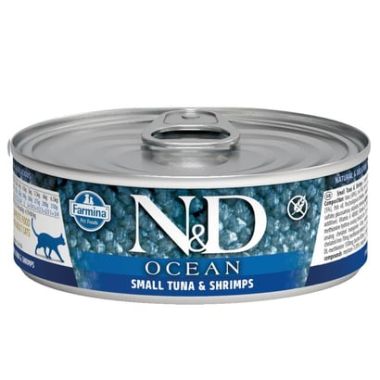 N&D - N&D Ocean Ton Balığı ve Karides Kedi Konservesi 70 Gr