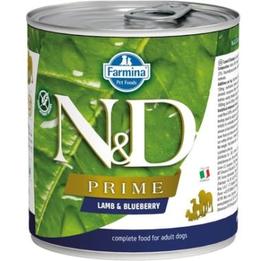 N&D - N&D Prime Kuzu ve Yaban Mersini Köpek Konservesi 6*285 Gr