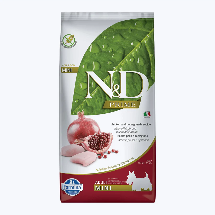 N&D - N&D Prime Tavuk ve Nar Adult Mini Tahılsız Köpek Maması 800 Gr