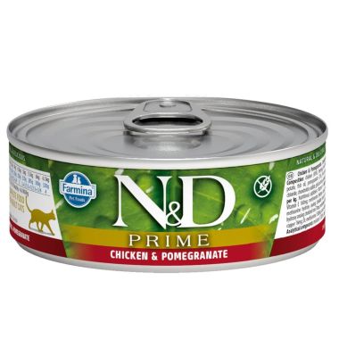 N&D - N&D Prime Tavuk ve Nar Kedi Konservesi 24*70 Gr