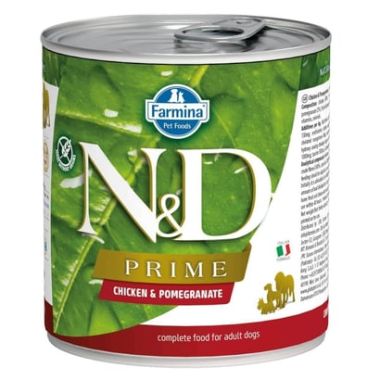 N&D - N&D Prime Tavuk ve Nar Köpek Konservesi 6*285 Gr